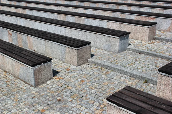 Bänke Unter Freiem Himmel Park — Stockfoto