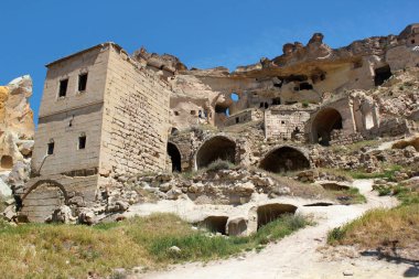 Eski mağara şehir Cavuşin, Kapadokya, Türkiye