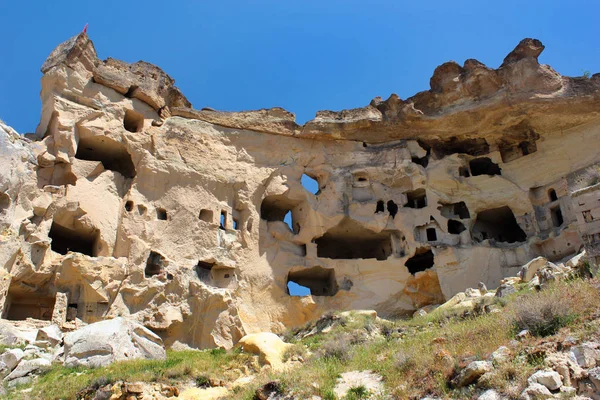 Ancient Cave City Cavusin Cappadocia Turkey — Stock Photo, Image