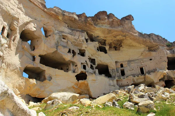 Ancient Cave City Cavusin Cappadocia Turkey — Stock Photo, Image