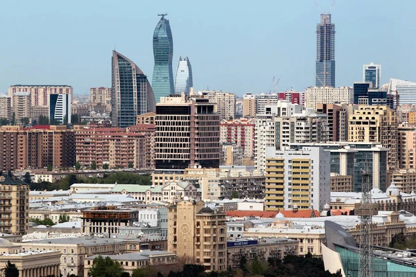 Bakü Azerbaycan Nisan 2017 Cityscape Bakü Azerbaycan Başkenti Icherisheher Eski — Stok fotoğraf