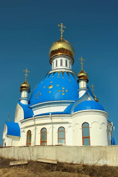 Vodyane, Ucraina - 7 aprile 2018: Chiesa della Trasfigurazione a Sain — Foto Stock