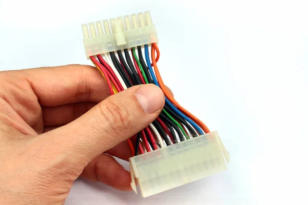 Základní Deska Napájecí Adaptér Vývody Pin Atx Konektor — Stock fotografie
