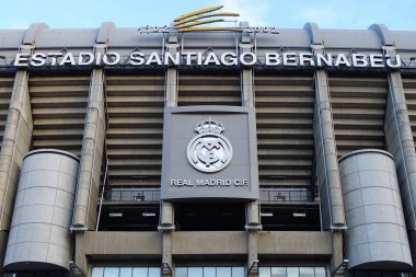 Madrid, İspanya - 18 Aralık 2016: Santiago Bernabeu Stadyumu, t