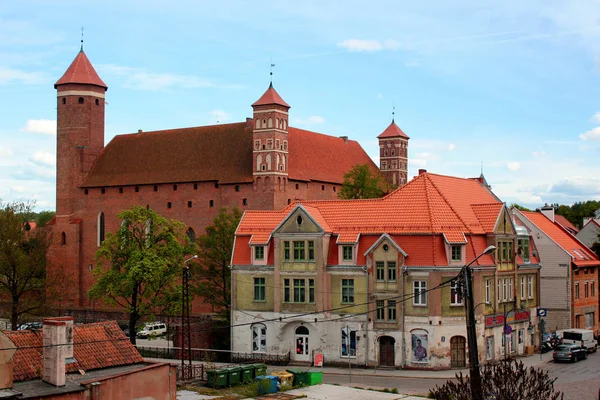 Замок Вармінського єпископа в Лідзбі Вармінський, видатний історичний пам'ятник, визнаний польським урядом. — стокове фото