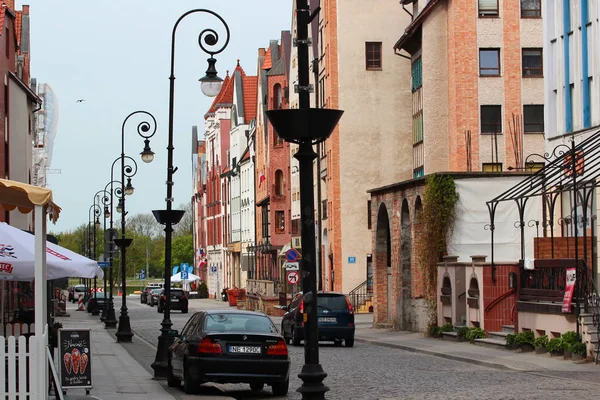 Rues d'Elblag, Nord de la Pologne — Photo