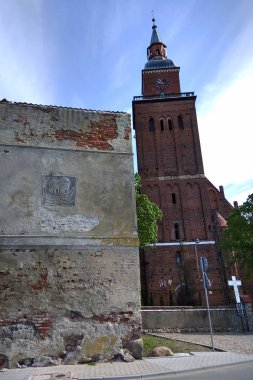 Bartoszyce County'deki Sepopol kasabasının görünümü, Warmian-Masurian Voivodeship, Polonya.