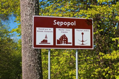 Bartoszyce County'deki Sepopol kasabasının görünümü, Warmian-Masurian Voivodeship, Polonya.