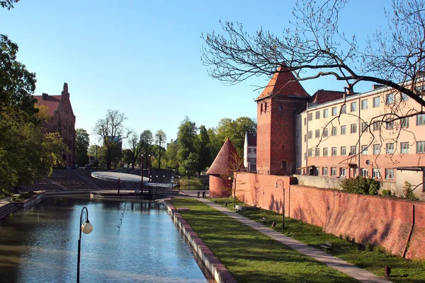 Townscape av Braniewo, Warmian-Masuriska vojvodskap, Polen — Stockfoto