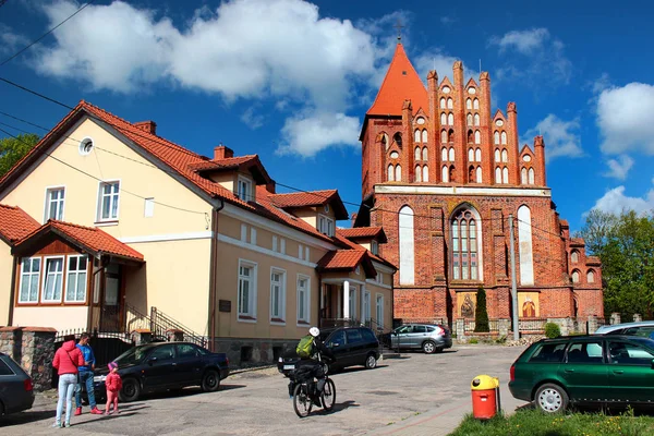 Exaltação da Igreja da Santa Cruz em Gorowo Ilaweckie, Polônia — Fotografia de Stock