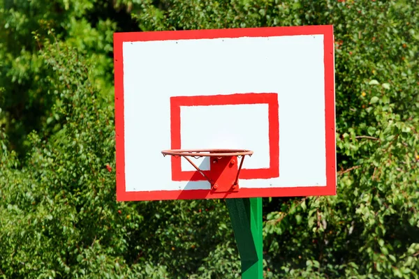 Empty basketball ring without basket