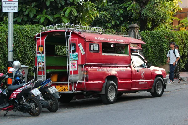 Chiang Mai Thailandia Dicembre 2019 Alcuni Minibus Sono Uno Dei — Foto Stock