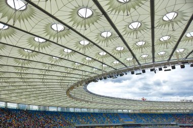 Kiev 'de futbol maçları ve spor için modern stadyum