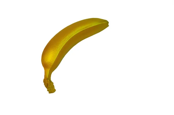 Banana Dourada Isolada Fundo — Fotografia de Stock