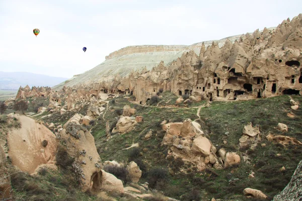 Zelve Valley Kappadokien Türkei Gasballons — Stockfoto