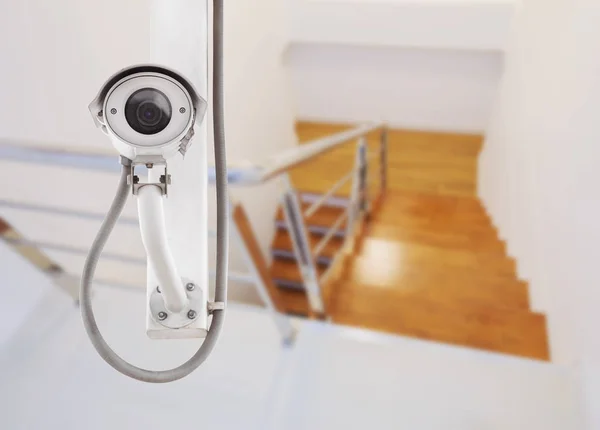 Cctv Camera Surveillance Operating Stairs House — Stock Photo, Image