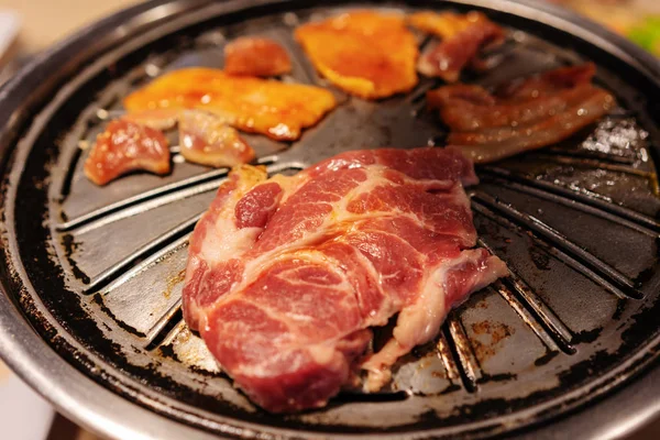 Heißer Grill Schweinefleisch Und Fleisch Grill Koreanischer Stil — Stockfoto
