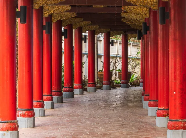 Rote Säule Chinesischem Tempel — Stockfoto