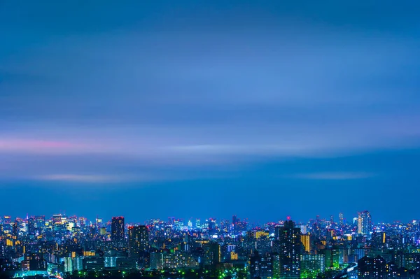 Tokyo şehri geceleri, Japonya. — Stok fotoğraf