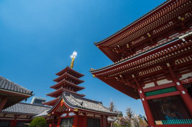 Pagoda At Sensoji Tapınağı, Tokyo, Japonya