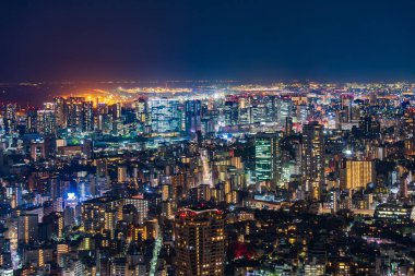 Alacakaranlıkta Tokyo şehri, Japonya