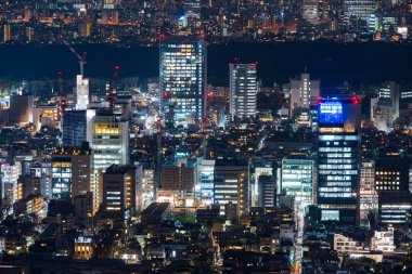 Alacakaranlıkta Tokyo şehri, Japonya