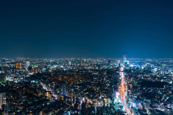 Vista de la Autopista Metropolitana n.º 3 Línea Shibuya y ciudad , —  Fotos de Stock