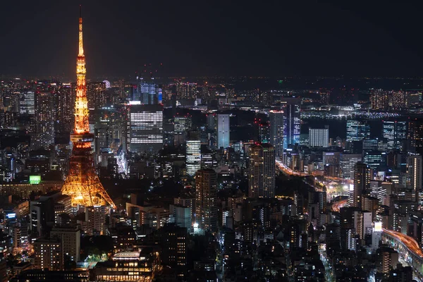 Tóquio cidade ao crepúsculo, Japão — Fotografia de Stock