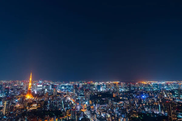 Alacakaranlıkta Tokyo şehri, Japonya — Stok fotoğraf