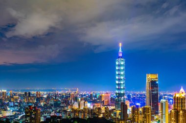 Gece Taipei şehri, Tayvan
