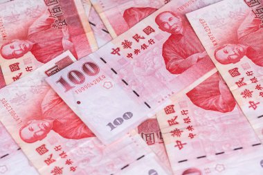 100 New Taiwan Dollar banknote clipart