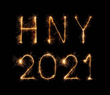 2021 mutlu yeni yıl havai fişekleri gece ışıldayan maytaplar yazdı