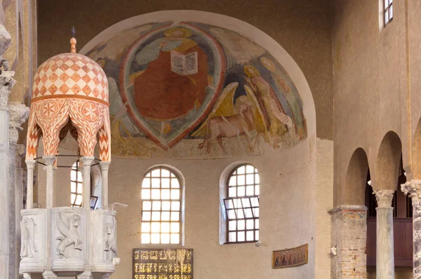 Vista Para Interior Basílica Sant Eufemia Grado Itália — Fotografia de Stock