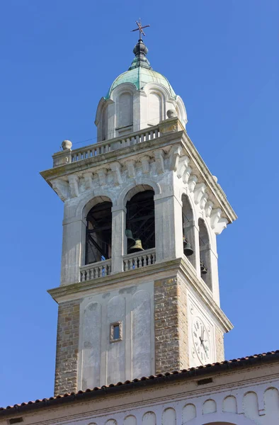 Klocktornet Marian Shrine Barbana Island Grado Lagunen Italien — Stockfoto