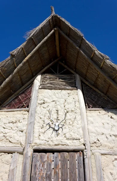 Reconstruction Neolithic House Marano Lagunare Italy — Stock Photo, Image