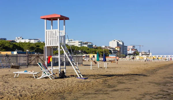 Torre Salva Vidas Vazia Praia Lignano Sabbiadoro Itália — Fotografia de Stock