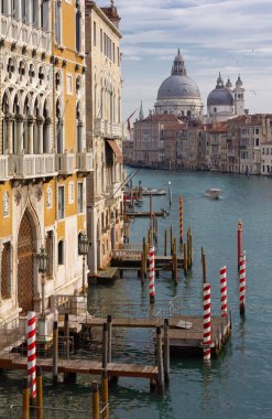Grand Canal Venedik, İtalya, Accademia köprüsünden gördüm