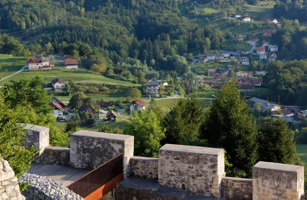 Vista del paisaje desde el antiguo castillo de Celje — Foto de Stock