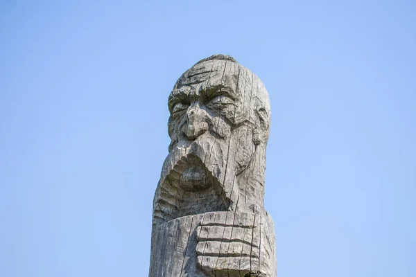 Sculpture Zaporozhye Cossack Wood — Stock Photo, Image