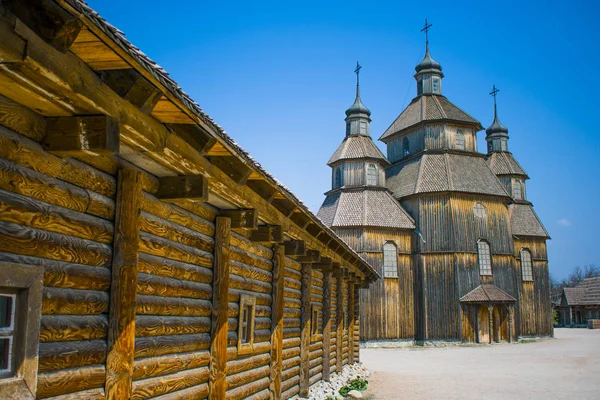 Деревянный Город Украины — стоковое фото