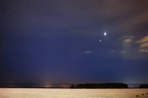 Planetas y estrellas de invierno — Foto de Stock