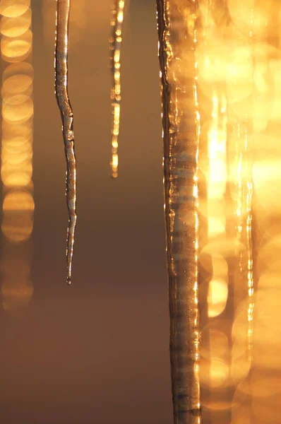 Rampouchy Osvětlena Arktických Zapadajícího Slunce — Stock fotografie