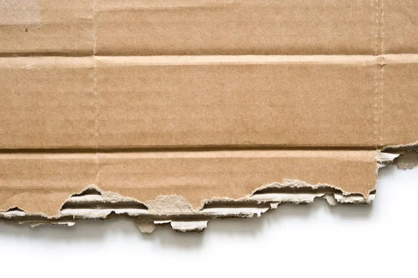 Torn corrugated cardboard — Stock Photo, Image