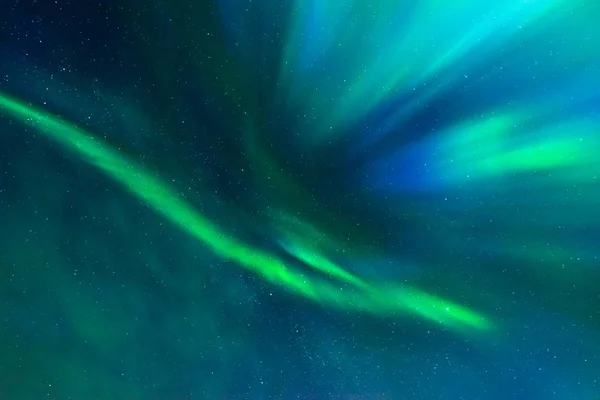 Aurora Boreal, Luces boreales, corona aérea — Foto de Stock