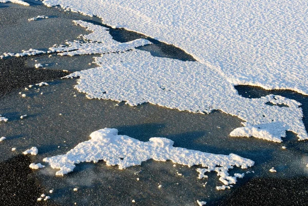 Ijsoppervlak Van Bevroren Meer — Stockfoto