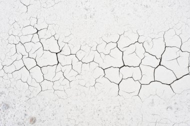 Çatlak kil toprak dokusunun ayrıntıları.