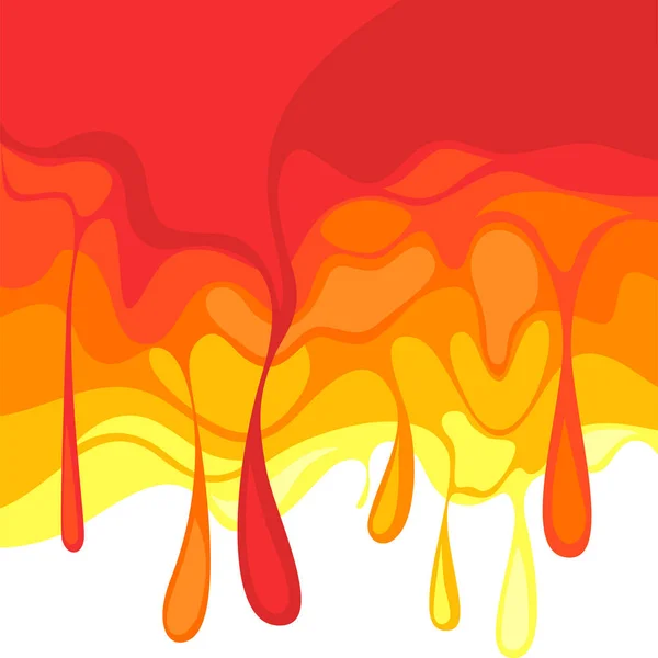 Heating Liquid Hot Background Red Yellow Essence — Stock Vector