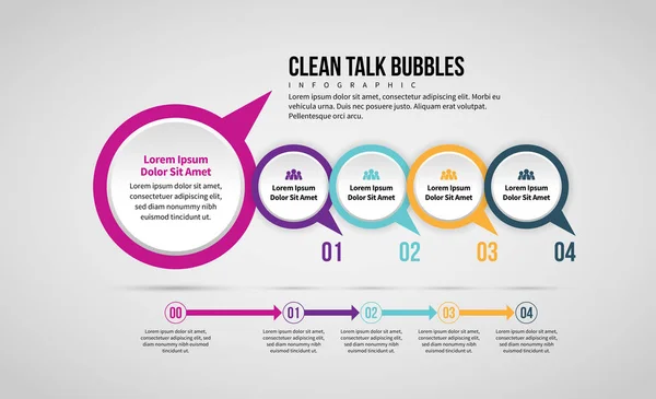 Ilustração Vetorial Elemento Design Gráfico Clean Talk Bubble —  Vetores de Stock