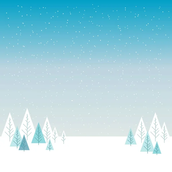 Vector Illustration Cool Colored Christmas Winter Background — Stock Vector