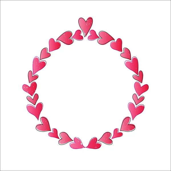 圆圈爱情框架 — 图库矢量图片